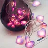 Strings Pink Heart Light String Girl Room Decoration Lamp Fairy LED Lights Valentine's Day Heart-shaped Romantic Confession