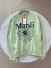 Mardi Yeni Küçük Daisy Baskı Mektubu Yuvarlak Boyun Sweatshirt