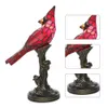 Décorations de jardin décoration cristal lampe de table Cardinal rouge oiseau vitrail veilleuse pour chambre salon décor 230422