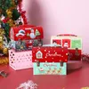 Prezent Stobagchristmas Candy Pakowanie Tin Pudełka Dekoracja przyjęcia ciasteczka czekoladowe zapasy Piggy Bank Kids Favours z uchwytem 231121
