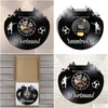 Horloges murales Dortmund City Skyline Horloge États allemands Stade de football Fans Cellebration Art Vinyl Record Y200109 Drop Livraison Accueil G Dh5IG