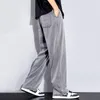 Pantalones para hombres hombres holgados 2023 primavera otoño moda streetwear suelto recto ancho pierna color sólido masculino casual pantalones largos