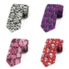 Bow Ties Cartoon Skull Print Men's Tie Fashion Casual 8cm Creative Novelty Unique Accessories Wedding Party Business Gift