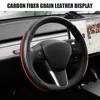 Steering Wheel Covers Universal Car Cover Non-Slip Carbon Fiber Plastic Protection Slip On AccessorieSteering