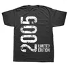 Men's T Shirts 2023 Grafisk streetwear Kort ärm på födelsedagen Presenter Summerstil T-shirt Men Novelty 18: e 18 år Retro Vintage 2005