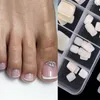 Falsche Nägel Natürlich / Weiß / Transparente Zehe Künstliches Acryl Vollständige Abdeckung DIY Nagelspitzen Maniküre Dekoration