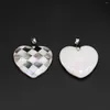 Pendant Necklaces Natural Mother-of-pearl Shell Pendants Reiki Heal Heart Shape Charms For Trendy Jewelry Making Diy Women Necklace Gifts