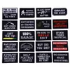 English Letters Patches Black Tactical Embroidery Army Badge Hook Loop Armband 3D Stick On Jacket Backpack Clothes Badges Stickers