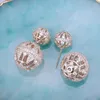Stud Earrings Luxury Hollow Designer Colorful Zircon Two Side Ball Vintage Enthic Jewelry For Women Party Gift