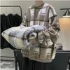 Sweats à capuche pour femmes Sweatshirts pour hommes et femmes Couples Winter Check Version coréenne de la marque Tide Laine d'agneau Plus Pull rembourré en velours