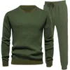 Homens Tracksuits Tracksuit 2 Peça Sweatsuit Set Manga Longa Pulôver Terno Atlético para Homens Ternos de Aquecimento e