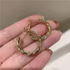 Hoop Earrings & Huggie Fashion Statement 2023 Geometric Matte Gold For Women Hanging Dangle Drop Earring Modern JewelryHoop