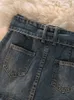 Gonne Circyy Gonna di jeans Donna con cintura Jean Mini gonne a vita alta 2023 Estate New Casual Vintage Streetwear A-Line Chic Y2k Vestiti P230422