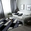 Dywany europejski geometryczny zagęszczający się flanelowy dywan sztuki na salon sypialnia bez poślizgu mata podłogowa