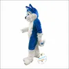 2024 Professional Blue Wolf Mascot Costume Walking Cartoon Anime Earth Performance Clothing Earth Props Clothing