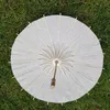 Chine Japon Parapluie en papier Parasol traditionnel Cadre en bambou Manche en bois Parasols de mariage Parapluies artificiels blancs 40 60 cm de diamètre ZZ