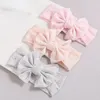 Akcesoria do włosów 1PCS Born Baby Headband Soft Big Bow-Wśnot mody elastyczny zespół dziewczyna oddychająca koronkowa turban szeroka głowa na głowę