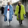 Women's Fur Winter Women Faux Coat Luxury Long Loose Lapel European Toka OverCoat Thick Warm Female Plush Coats