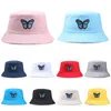 Berets Panama Bucket Cap Unisex Butterfly Hat Hat Fisherman Summer Sun Suncreen