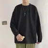 Herr t-skjortor långärmad t-shirt män överdimensionerade solid hip-hop streetwear toppar tees 2023 våren vanlig grundläggande casual tshirts manliga kläder