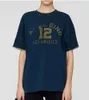 24SS Abbing New Designer Pullover T Shirt Classic Hot Alphabet Numeric Print Gold Stamping Contrast Color Double Sided Cotton Cortile Short Sleeve Tee Polos