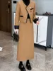 Robe de deux pièces Unxx 2023 Automne Hiver Style européen Tweed Costume Set pour femmes avec veste épaissie et jupe de haute qualité filles féminines