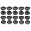 Formy do pieczenia 20pcs pizza ciasto muffinka formy jajka z marszczonymi krawędziami pieczonymi puszkami do piekarnika tosterowego