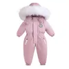 Vestes 30 hiver bébé vêtements épaissir combinaisons chaudes combinaisons de neige fille garçon veste à capuche imperméable barboteuses costumes de Ski enfants manteau vêtements d'extérieur 231122