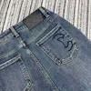 Jeans para Mujer Diseñador Otoño E Invierno Nuevo Estilo De Moda para Mujer, Temperamento, Reductor De Edad, Dobladillo De Pantalón Barbudo, Jeans De Cuerno Bordados De Doble C