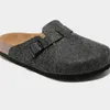 2023 tofflor Boston Cogs Baotou Sandal Designer CLOG Sandaler Arizona Män kvinnor glider rosa svartvitt mocka läder