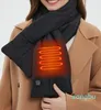 Scarves Heated Scarf Rechargeable Intelligent Candy Cane Silk Leopard Print Scarfs For Women Hair Handbag Handle