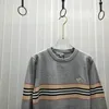 Designer Men's Sweater Premium Classic Casual Stripe Color Autumn/Winter Warm and Comfortable Top Men's Long Sleeve T-shirt