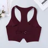 Tanks pour femmes Femmes Mode Col V Sans manches Boutonné Ajusté Racer Back Classic Gilet Chemises Gilet séparé pour l'arrivée de l'usure formelle