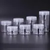 30 40 50 60 80ml Plastic Jars Transparent PET Storage Cans Boxes Round Bottle with Plastic/Aluminum Lids Allec