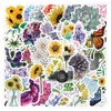 51pcs colorful flowers graffiti Waterproof PVC Stickers Pack For Fridge Car Suitcase Laptop Notebook Cup Phone Desk Bicycle Skateboard case.