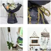 10M Weihnachten Halloween Party Dekoration Künstliches Blatt Natürliche Hessische Juteschnur Seil Sackleinenband DIY Handwerk Vintage Für Zuhause Drop Dhjzp