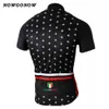 Anpassad man 2017 Cycling Jersey Italy Italienska landslagsklädcykel Black Racing Tops Pro Rider Mountain Road Outdoor Sport N268U