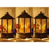 Candle Holders Christmas LED Lantern Xmas Santa Decor Light Torch Acrylic Flickering Fake Tealight Bulk For Wedding