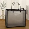 Shopping Bags PVC Thick Tote Women Portable Bag Handbag Waterproof Gift Boxes Folding Clothing Reused