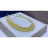 Voile perles rondes dorées 8-8.5Mm Akoya collier de perles naturelles personnalisable femme lustre bijoux fins