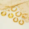 Boucles d'oreilles ANENJERY en acier inoxydable 316L, feuilles d'étoile rondes géométriques pour femmes, Style Vintage, bijoux cadeau, vente en gros