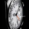 Ins Watch 40 mm White Dial Stal nierdzewne zegarki automatyczne niezależnie Data 24 godziny Ustaw indywidualnie wielofunkcyjny Man Man