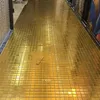 Bakgrundsbilder Acid Alkali Resistant Imitate Gold Foil Glass Mosaic Tile For Royal Temple Pool Badrum Väggskydd Klistermärke Tak234S