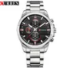 New Curren Fashion Luxury Men Watches Relogio Masculino Aço Full Stoel Exército Exército Militar-Watch Watch RELOJ HOMBRE299M