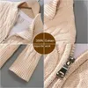 Giacche da uomo Maglioni pullover Uomo caldo maglione lavorato a maglia Solido moda dolcevita mezza zip 100 cotone cappotto invernale casual 8509 231122