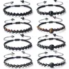 Strand 4mm hématite irrégulière hommes bracelet naturel oeil de tigre pierre de lave perlée tressée bracelets pour femmes bijoux de guérison de santé