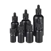 Black Frosted Glass Essential Oil Perfume Bottles e liquid Reagent Pipette Dropper Bottle 5ml to 100ml Bifub