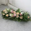 Dekorative Blumen 100 cm DIY Hochzeit Innen- und Außenbalkone Seidenpfingstrosen Rose Künstliche Blumenreihe Dekor Wed Arch Hintergrund