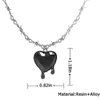 Pendant Necklaces Gothic Bloody Heart Necklace Women's Fashion Pagan Witch Jewelry Accessories Gift Vampire Thorn Choke Ring