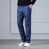 Jeans pour hommes Haute Qualité Marque Vêtements Hiver Chaud Polaire Hommes Lyocell Tissu Denim Business Pantalon Droit Grande Taille 40 42